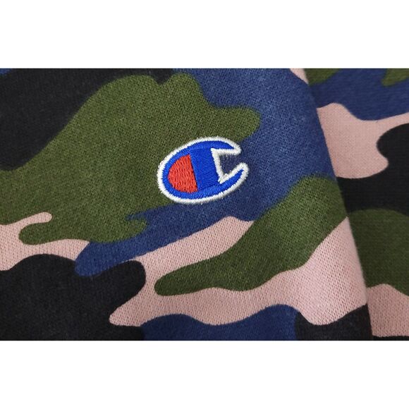 Champion Junior Women's M Camouflage Pink Green Black Blue Crewneck Sweatshirt‎ - Picture 5 of 12